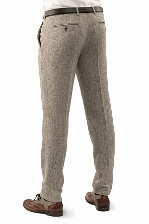 Брюки цвет бежевый средняя елочка