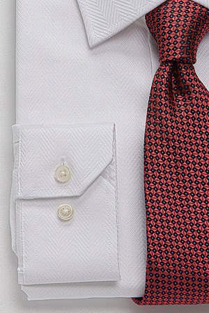 Рубашка белая елочка