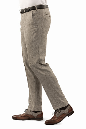 Брюки цвет бежевый средняя елочка