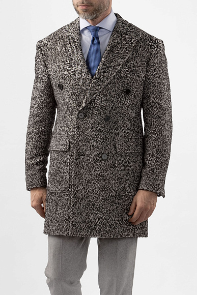 Пальто серое