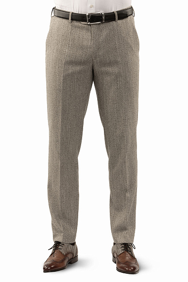 Брюки цвет бежевый средняя елочка