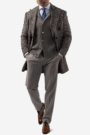 Пальто серое